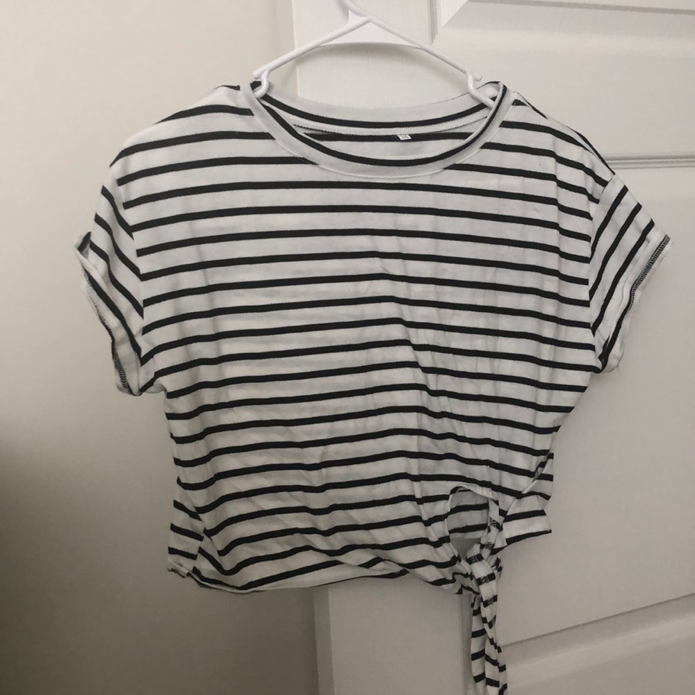 striped crop top